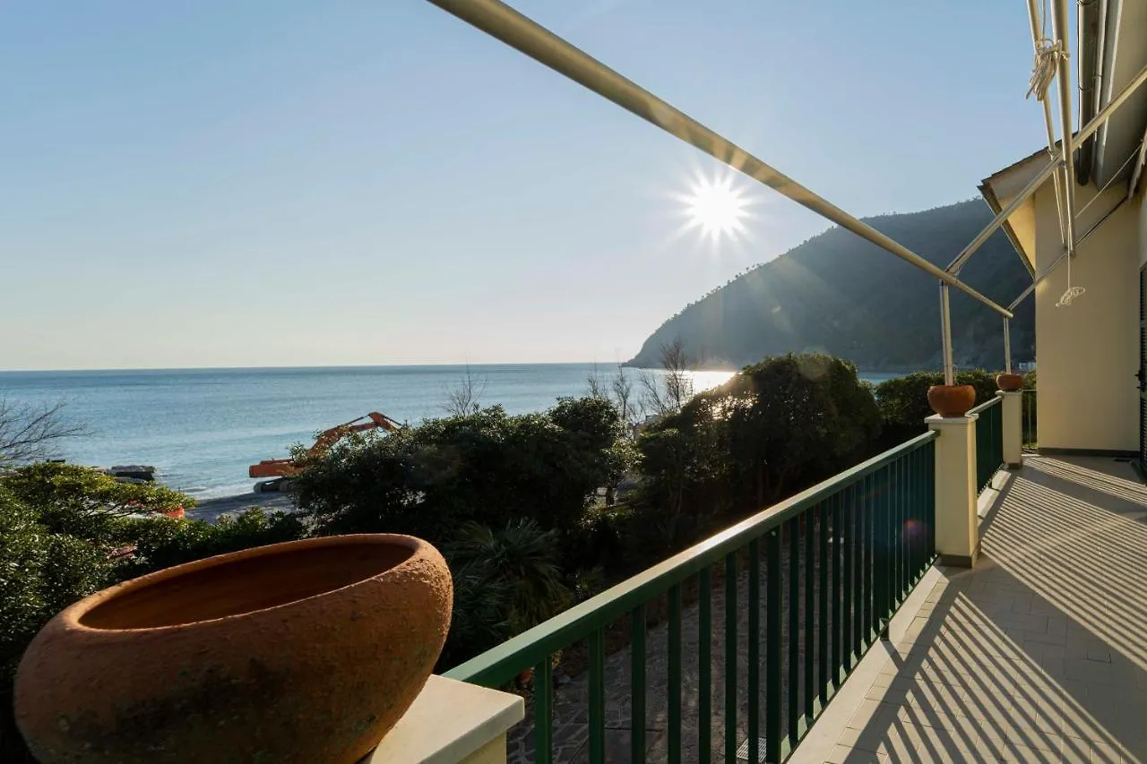 111 - Casa La Secca Vista Mare, 100Metri Dalla Spiaggia E Mare Moneglia Lägenhet